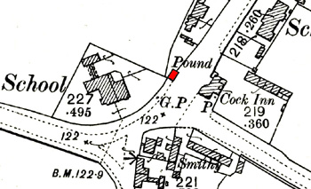 The pound shown on a map of 1901